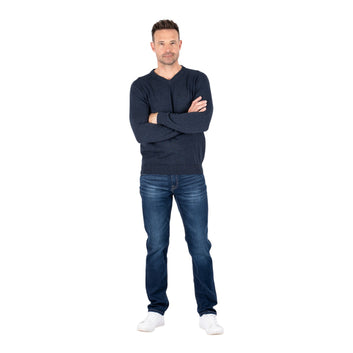 Pre End Malcom V Knitwear Dark Navy Mix