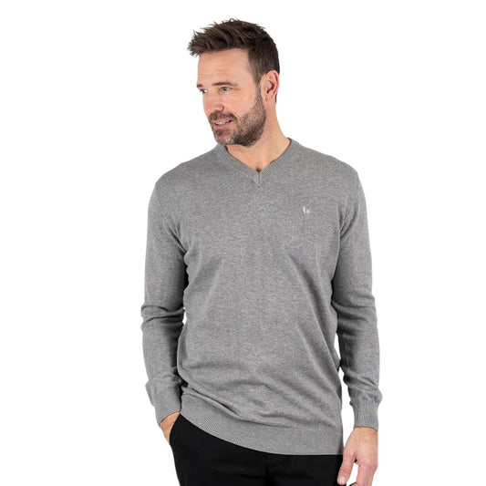 Pre End Malcom V Knitwear Old Green Melange