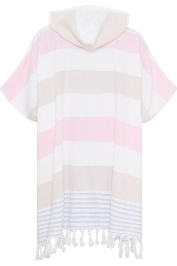 Sea Ranch Beach Poncho Håndklæde 8006 Multistripe Pink