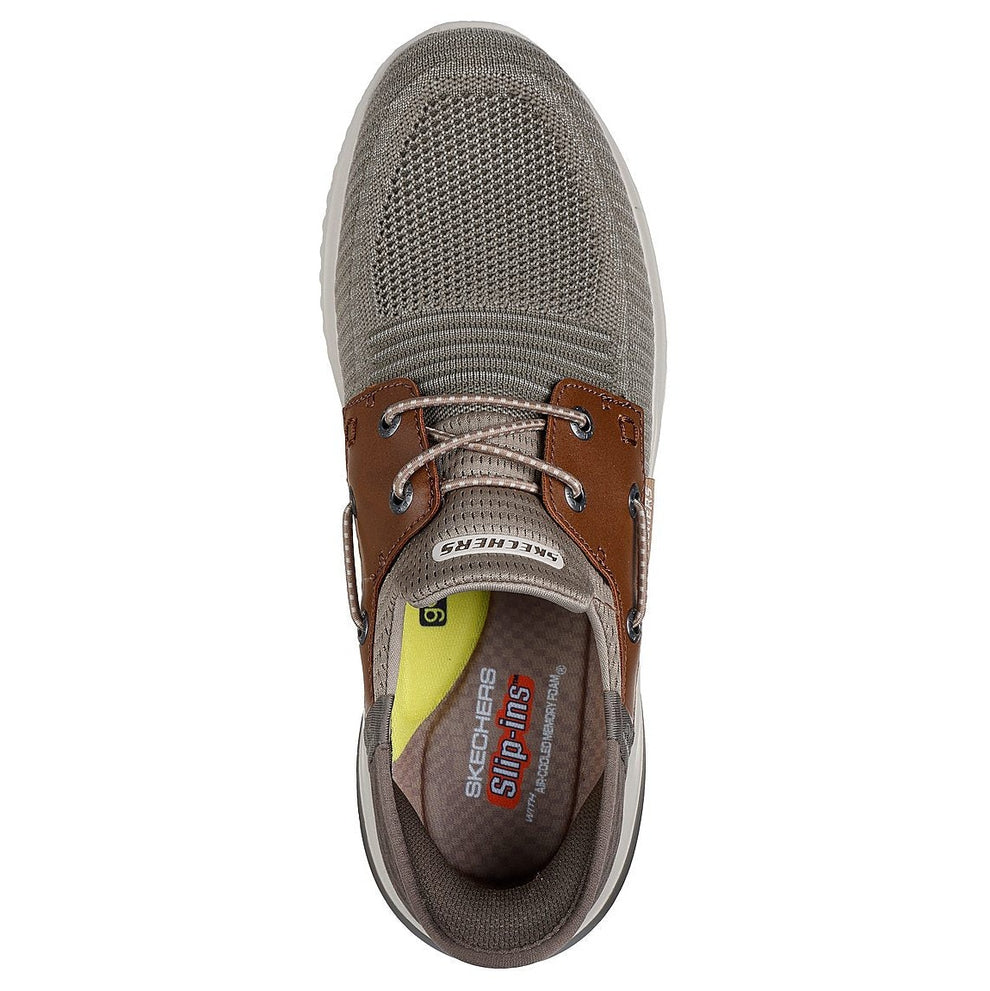 Skechers M Delson 3.0 - Roth Sneakers - Taupe/Brown