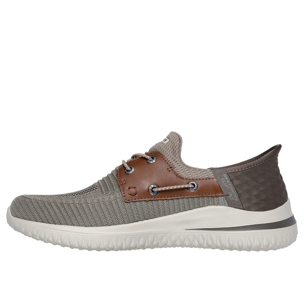 Skechers M Delson 3.0 - Roth Sneakers - Taupe/Brown