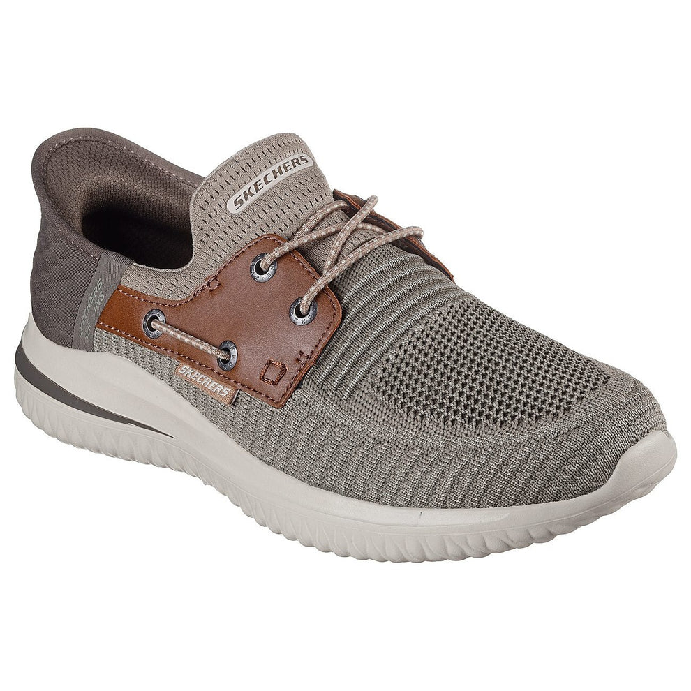 Skechers M Delson 3.0 - Roth Sneakers - Taupe/Brown