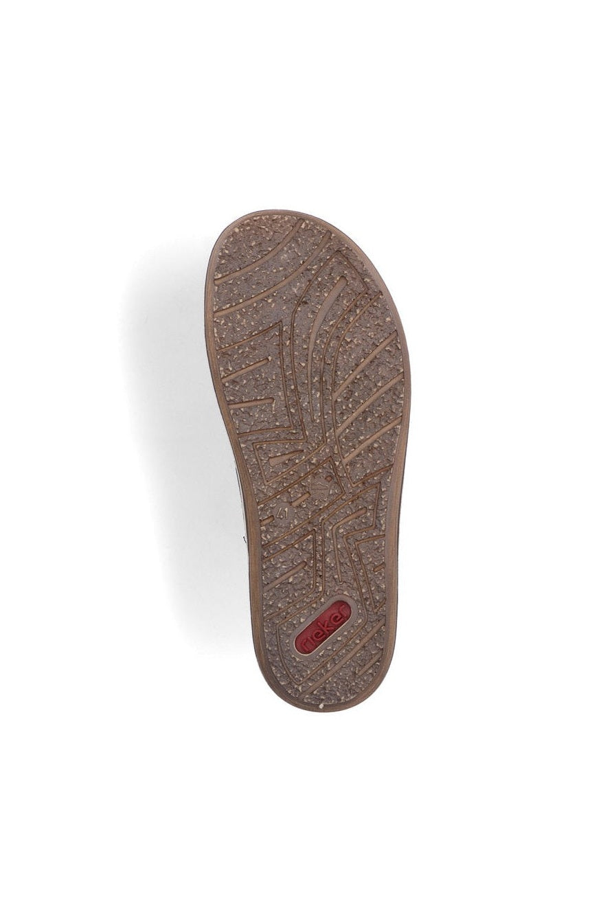 Rieker M Sandal m Tåsplit Blå Brun