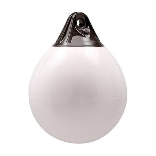 Polyform Fender rund hvid med blå/sort top (Garnbøje)