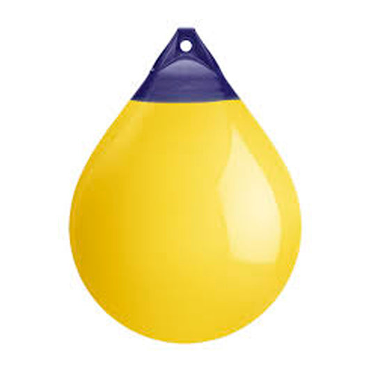 Polyform Fender rund gul med sort top (Garnbøje)