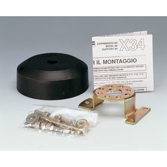 Ultraflex monteringsflange X34 sort, 90°