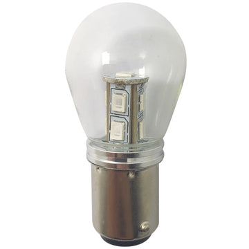 1852 LED lantern pære BAY15D Ø25x48mm 10-36Vdc grøn, 2 stk