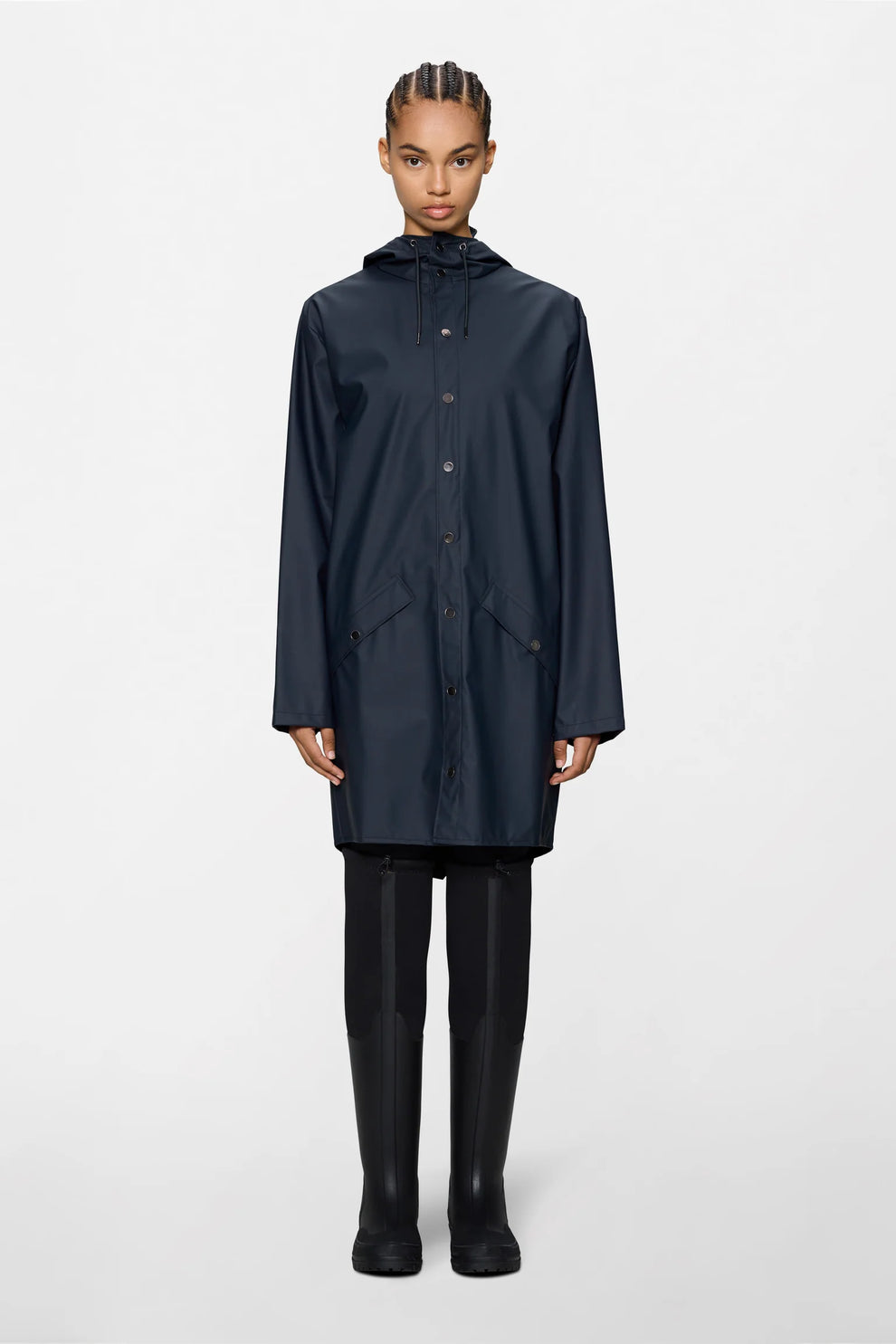 Rains U Lang Regnjakke W3 Navy