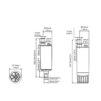 Seaflo Inline/El-pumpe, Ferskvand (200GPH)