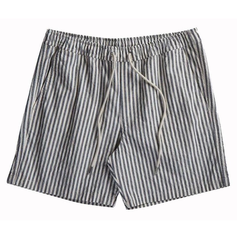NN07 M Gregor Shorts Navy Stribet