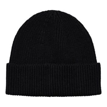 Halo Wool Rib Beanie Black