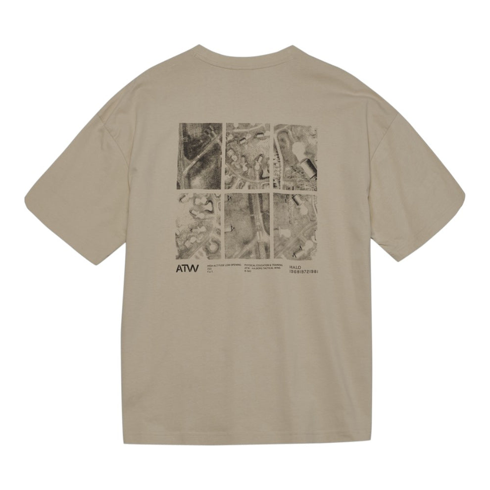 Halo Graphic Boxy T-Shirt Oyster Grey Asphalt