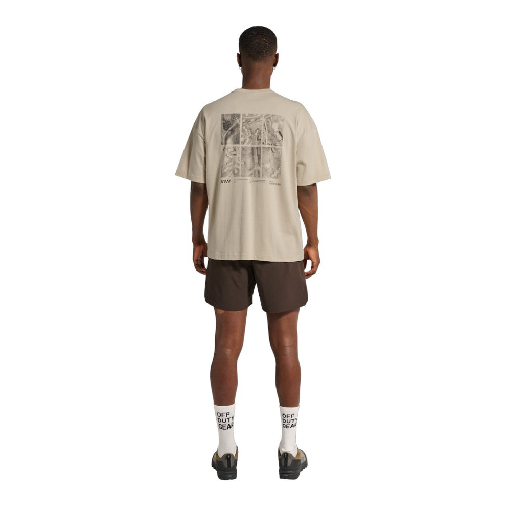 Halo Graphic Boxy T-Shirt Oyster Grey Asphalt