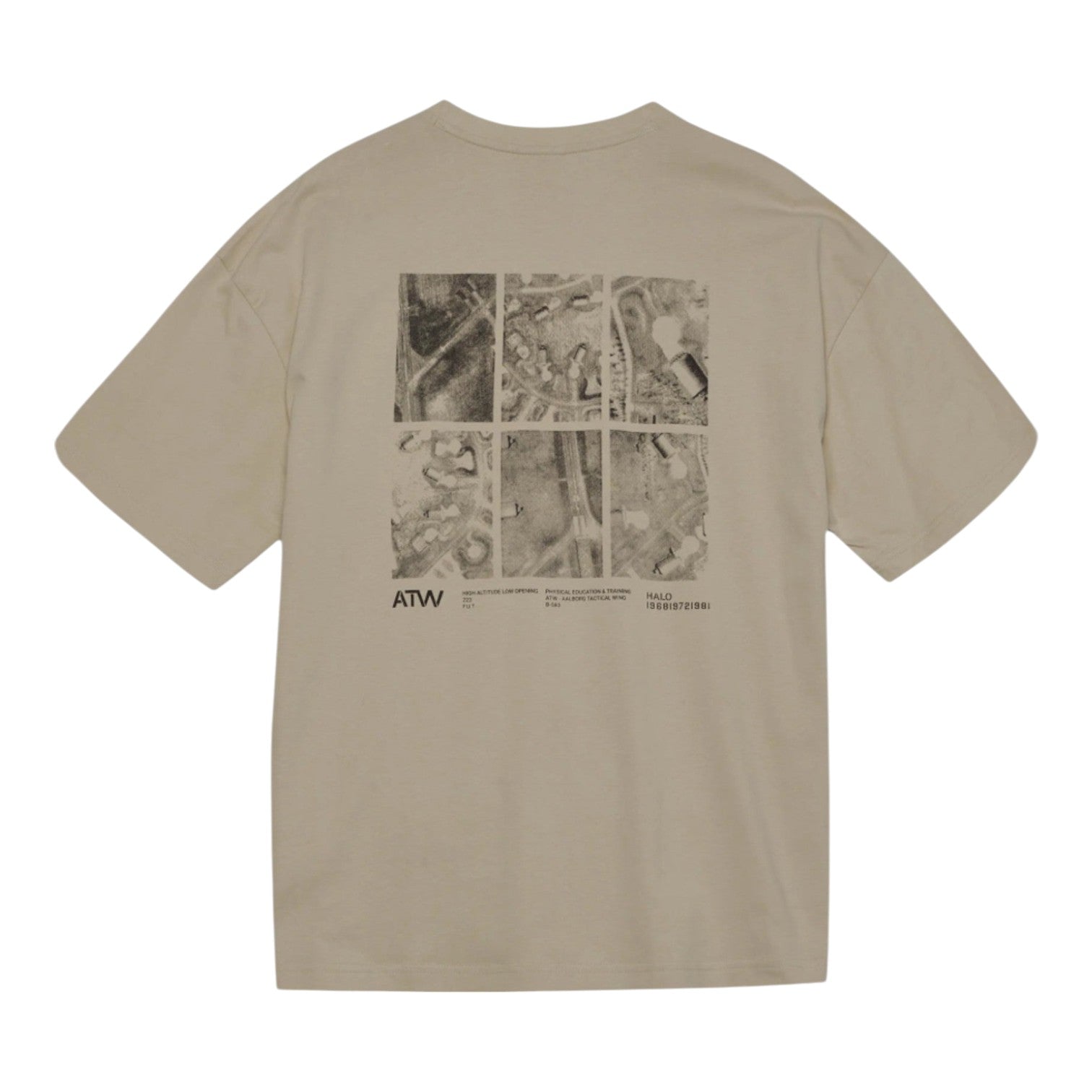 Halo Graphic Boxy T-Shirt Oyster Gray/Asphalt