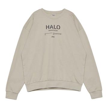 Halo Graphic Boxy Crew Oyster Gray