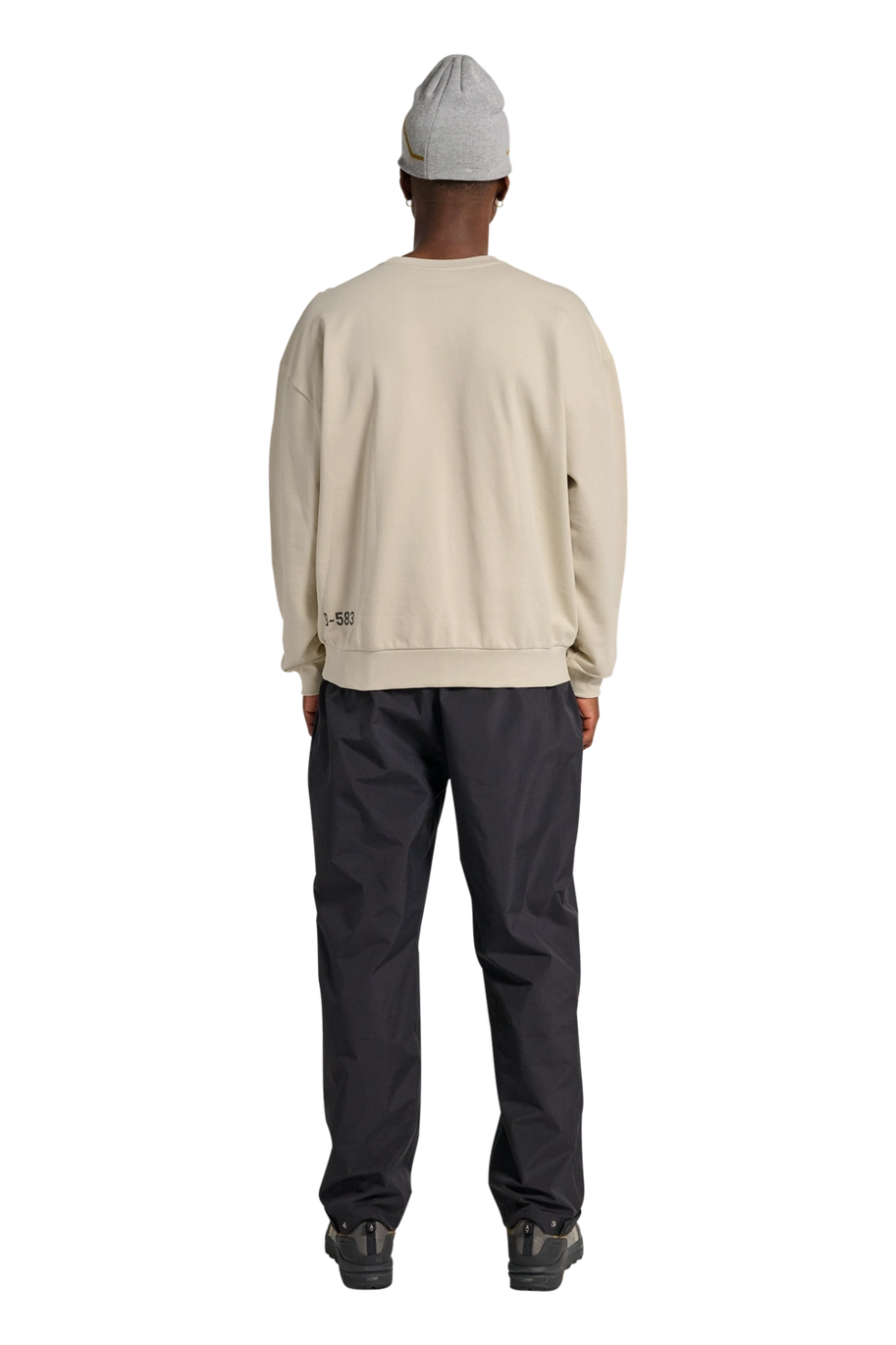 Halo Graphic Boxy Crew Oyster Gray