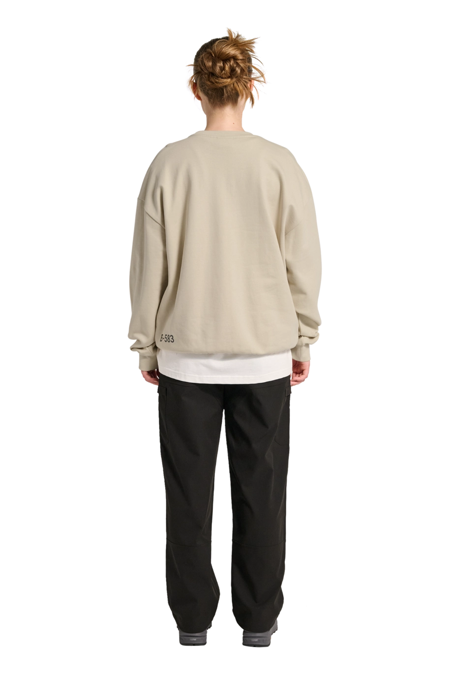 Halo Graphic Boxy Crew Oyster Gray