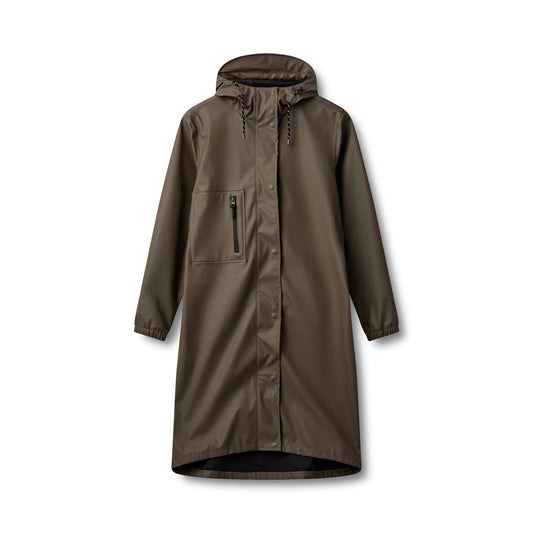 Kopenhaken W Storm Dame PU Regnjakke Earth Brown