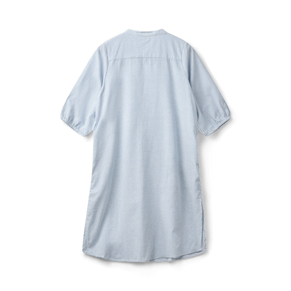 Kopenhaken W Bergamo Skjortekjole Stripe Light Blue Melange