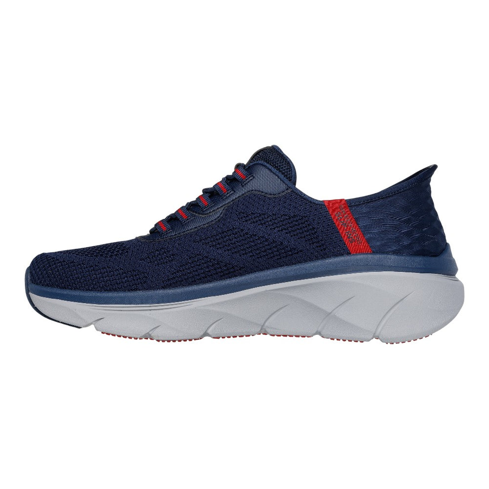 Skechers M Mens D'lux Walker Slip Ins Navy /Red