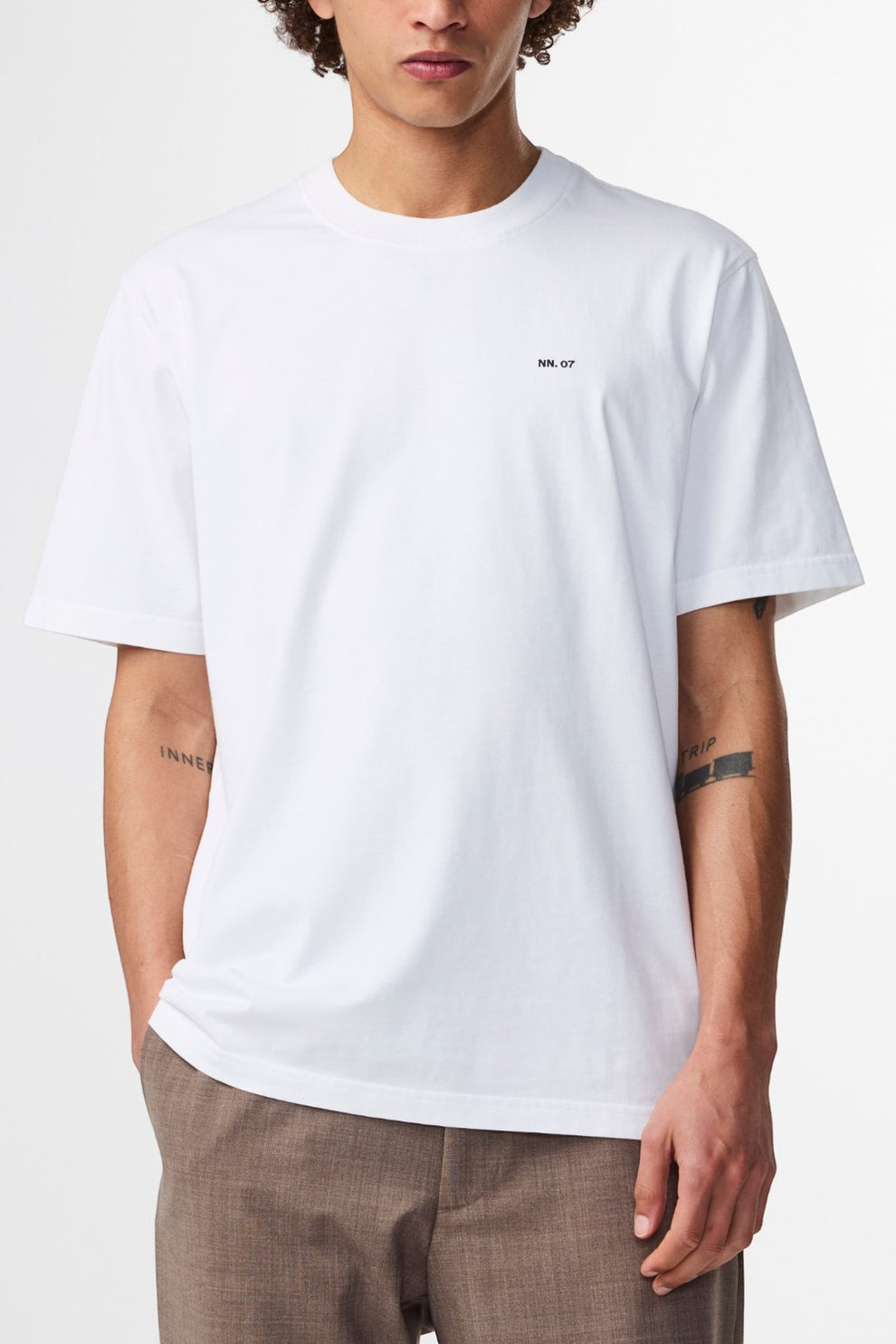 NN07 M Adam EMB T-Shirt 3209 White