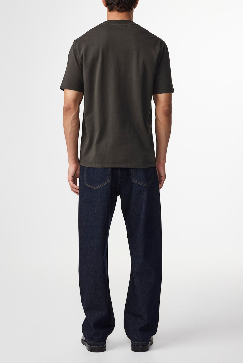 NN07 M Adam EMB T-Shirt 3209 Dark Army