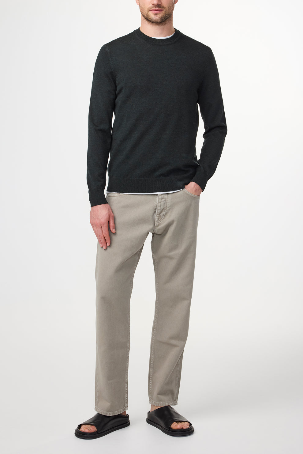 NN07 M Ted 6605 Sweater Dark Army