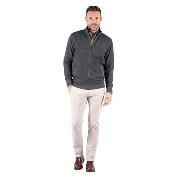 Pre End Alf C Sweat Cardigan Jet Black