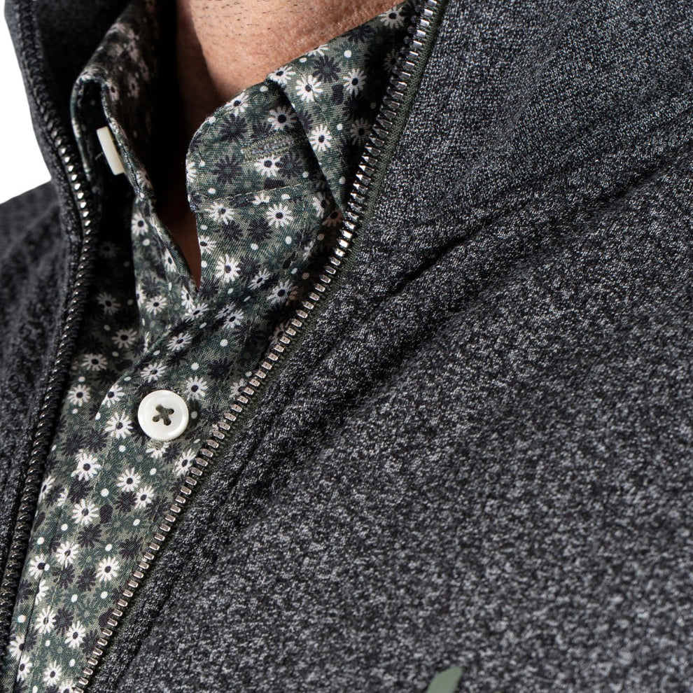 Pre End Alf C Sweat Cardigan Jet Black