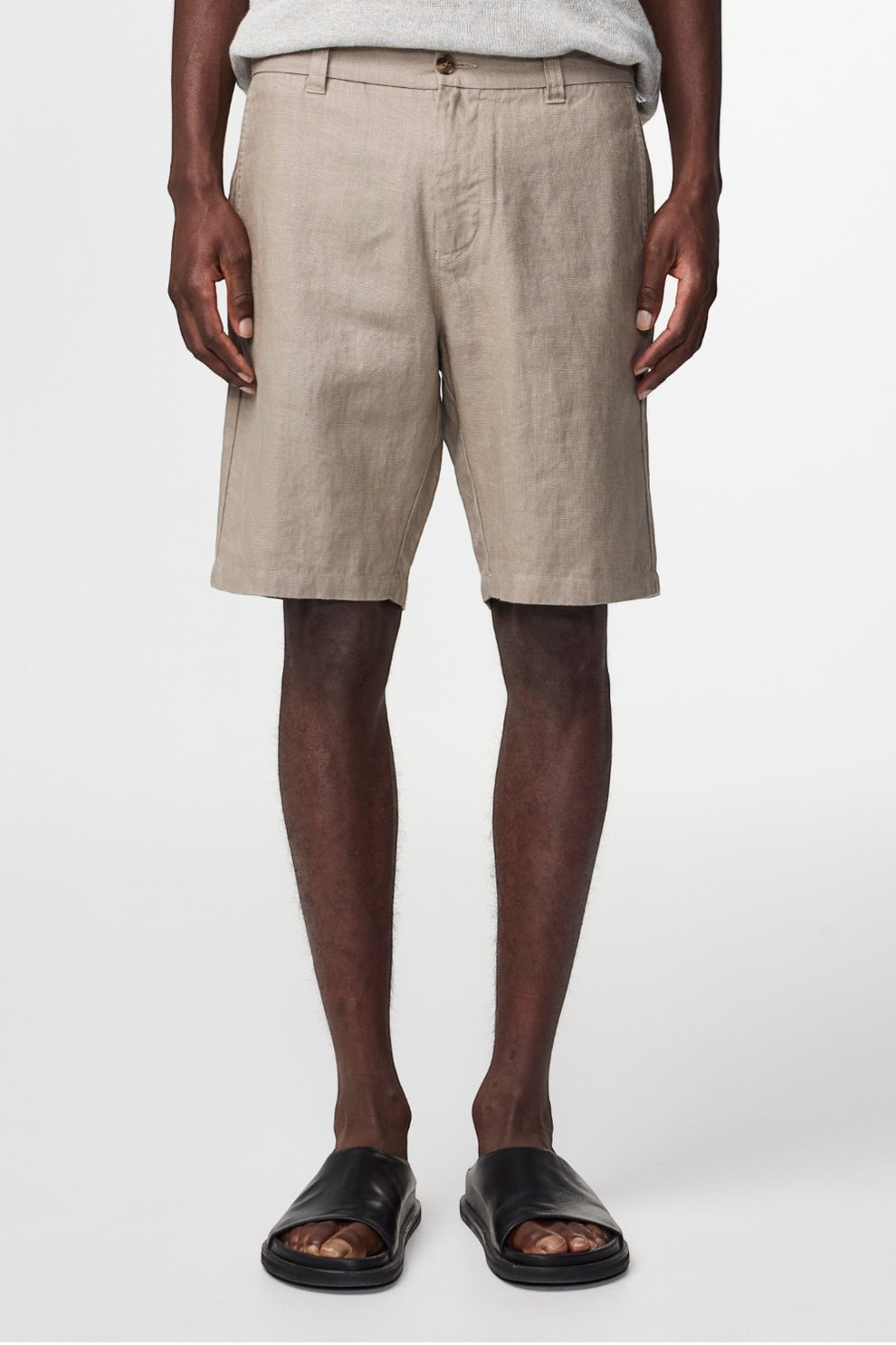 NN07 M Crown Hør Shorts 1454 Greige