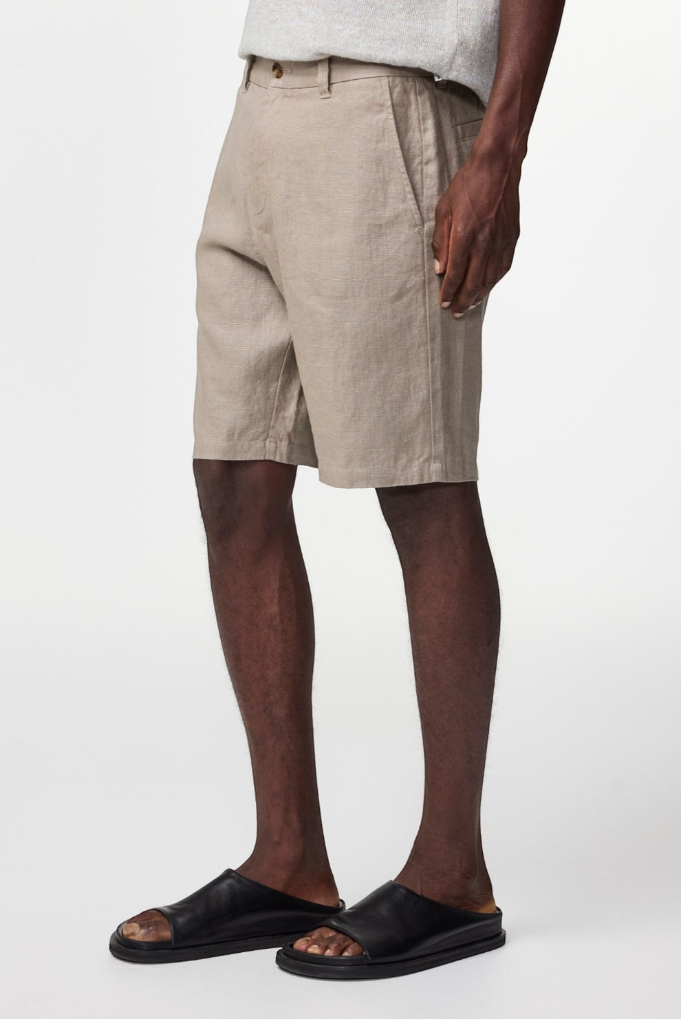 NN07 M Crown Hør Shorts 1454 Greige