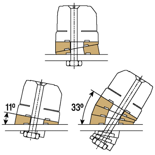 Ronstan Mellem underlagskit, sort