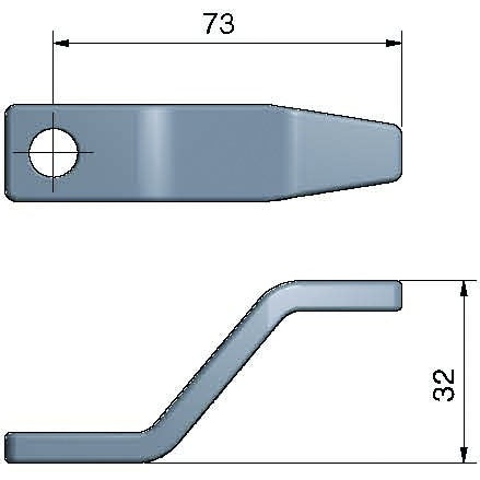 Roca rigel 2,5" lang, høj
