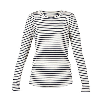 Blue Sportswear Ditte Striped Rib Tee Ecru W/New Navy