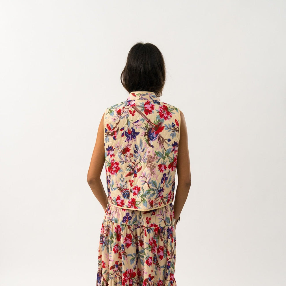 Lollys Laundry Carol Vest Flower Print