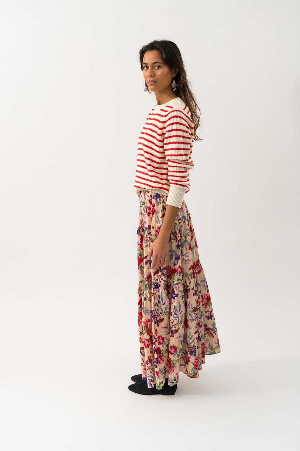 Lollys Laundry Sunset Maxi Skirt Flower Print