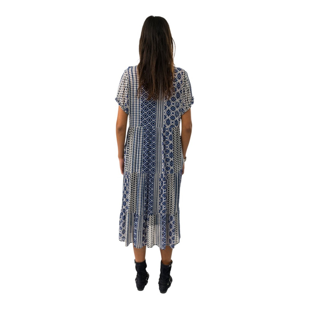 Lollys Laundry W Freddy Midi Dress SS Blue
