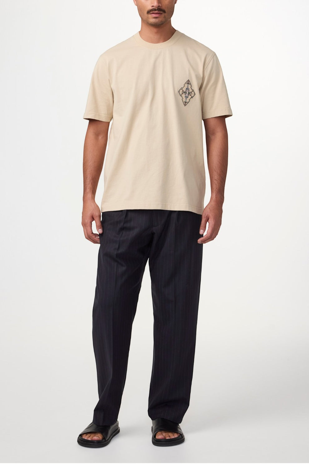NN07 Adam EMB T-shirt 3209 T-shirt Ivory