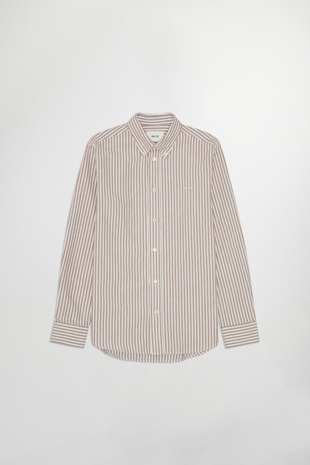 NN07 Colby BD Skjorte Terracotta Stripe