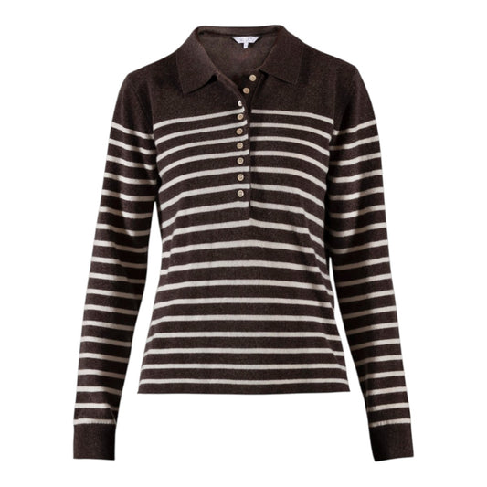 Blue Sportswear Franceska Striped Wool Kit Chocolate-Melange