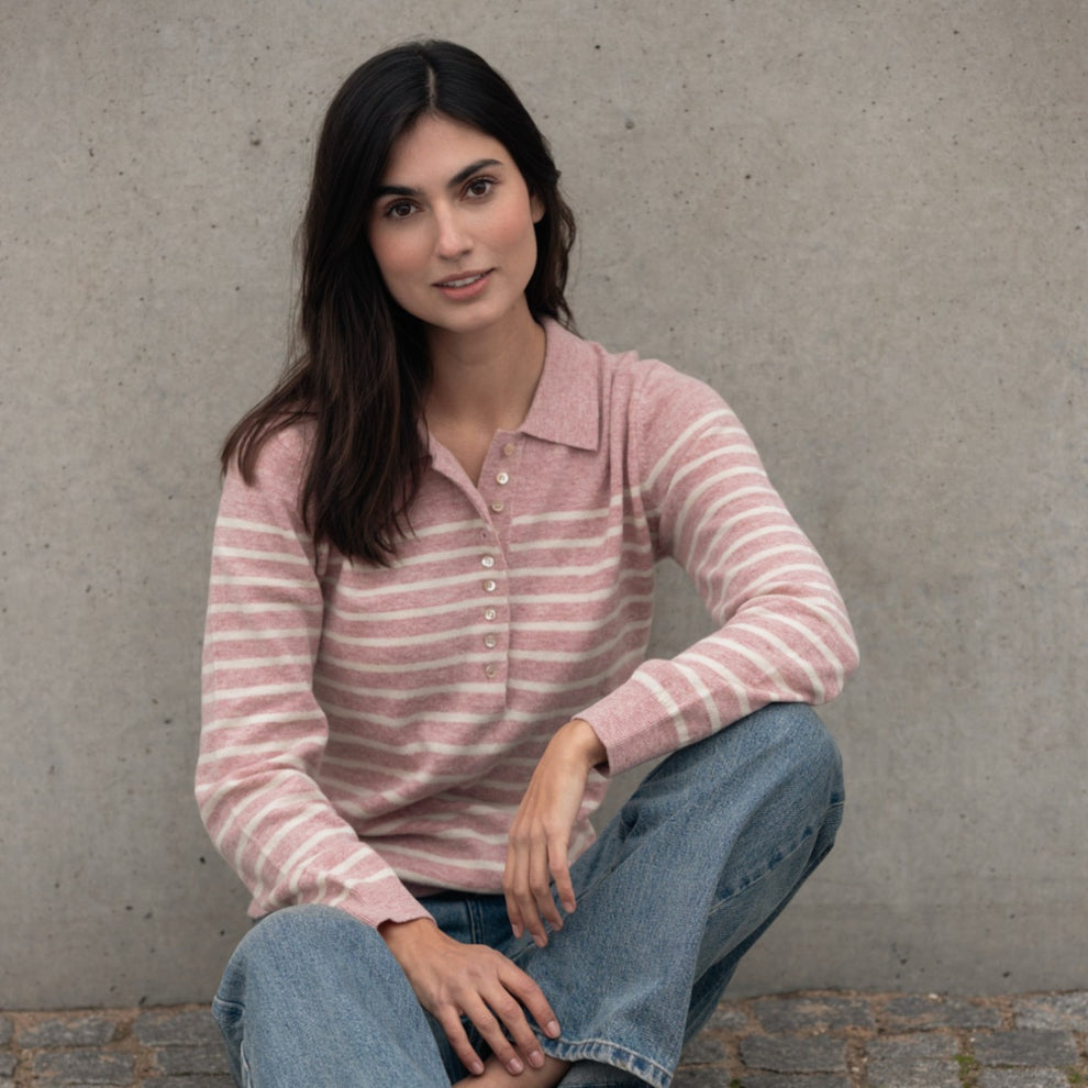 Blue Sportswear Franceska Striped Wool Kit Old Rose