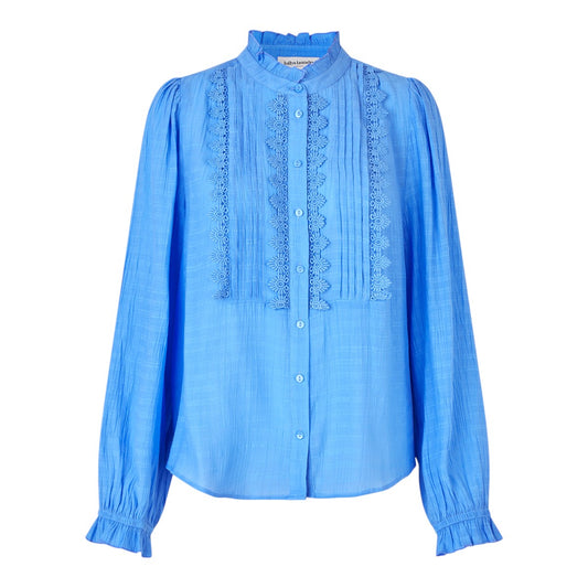 Lollys Laundry W Ariel Long Sleeve Shirt Neon Blue