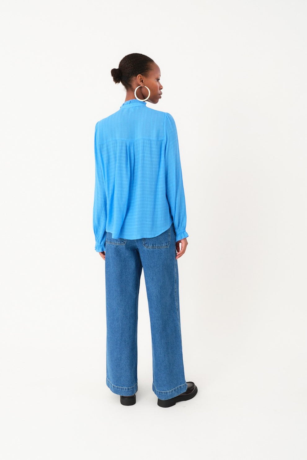 Lollys Laundry W Ariel Long Sleeve Shirt Neon Blue