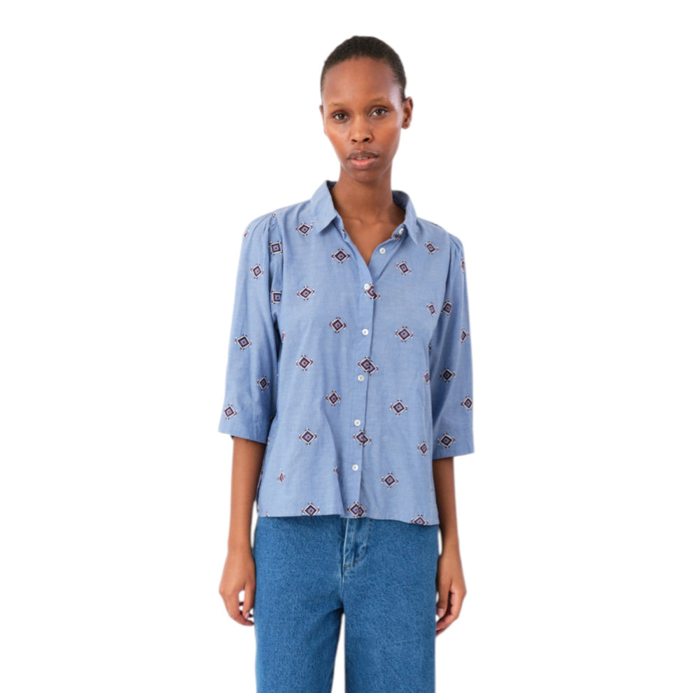 Lollys Laundry W BonoLL Shirt LS Light Blue