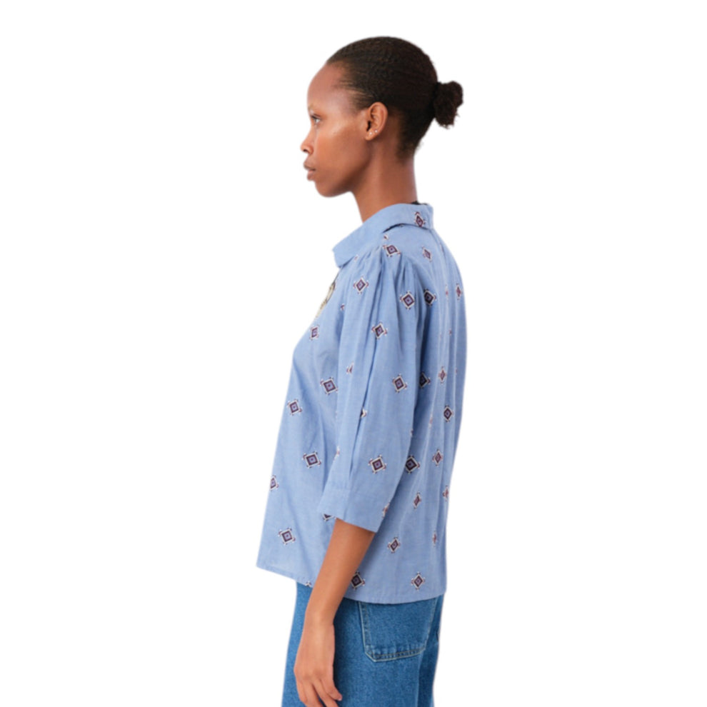 Lollys Laundry W BonoLL Shirt LS Light Blue