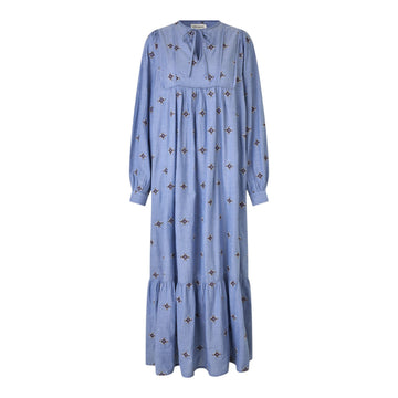 Lollys Laundry W LatourLL Maxi Dress LS Light Blue