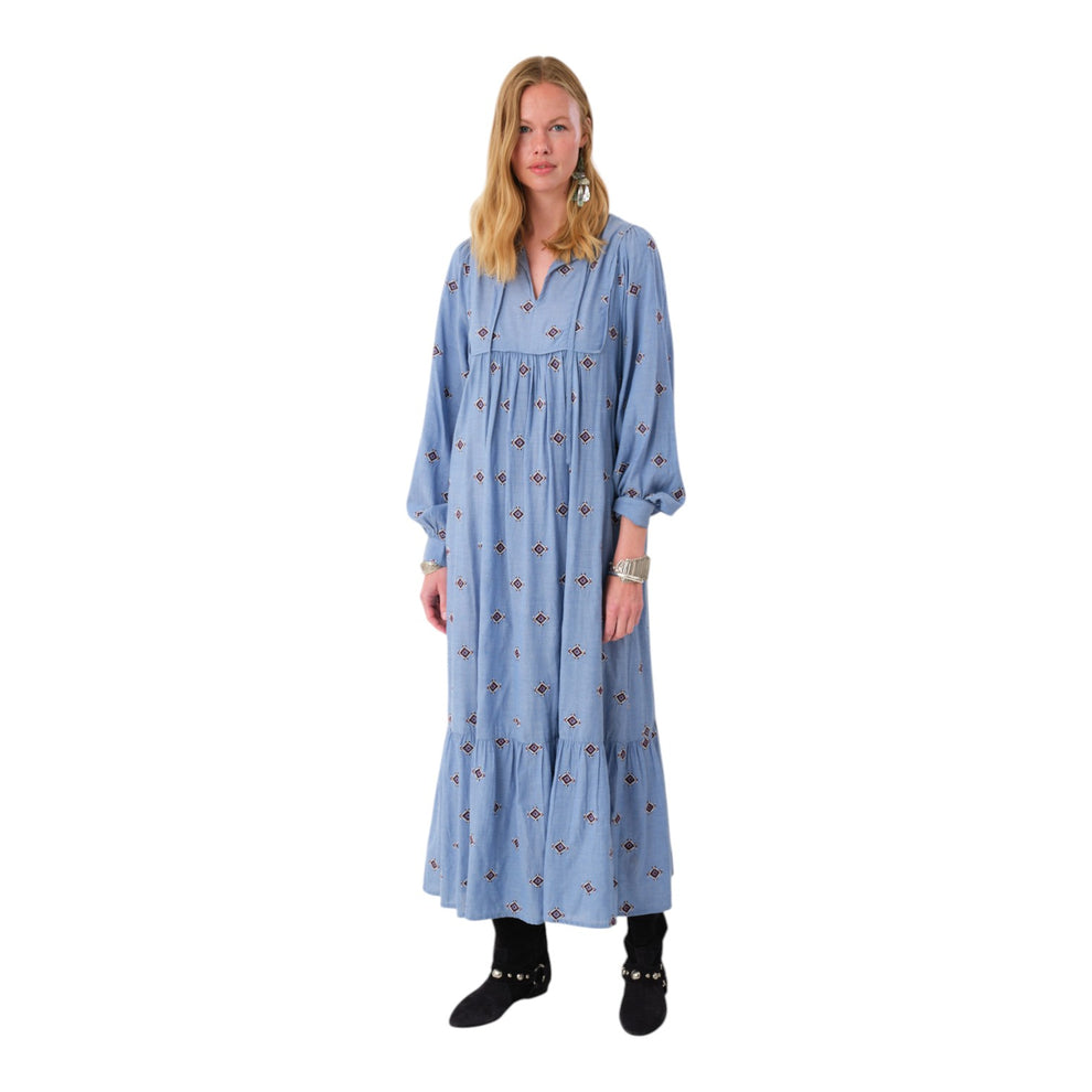 Lollys Laundry W LatourLL Maxi Dress LS Light Blue