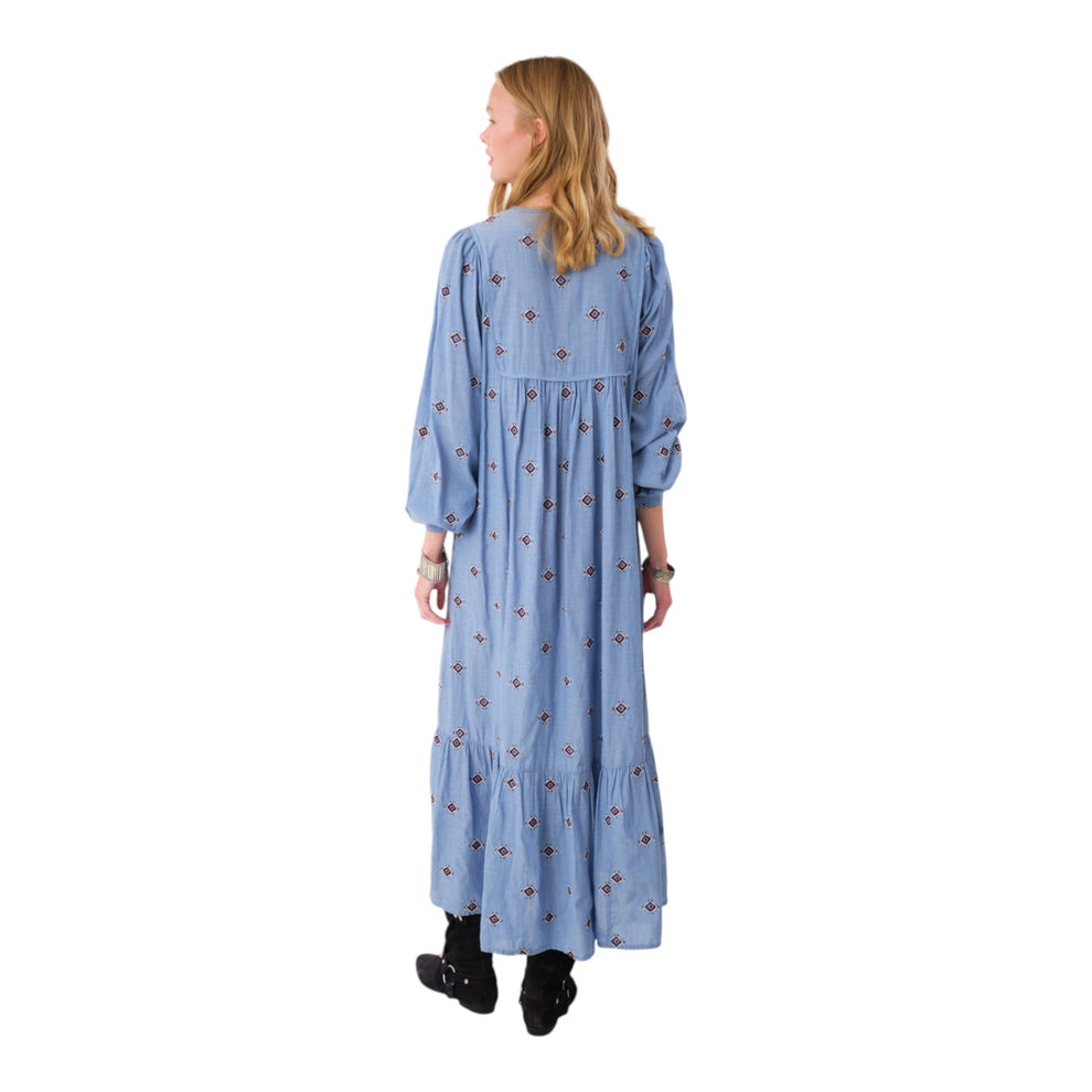 Lollys Laundry W LatourLL Maxi Dress LS Light Blue