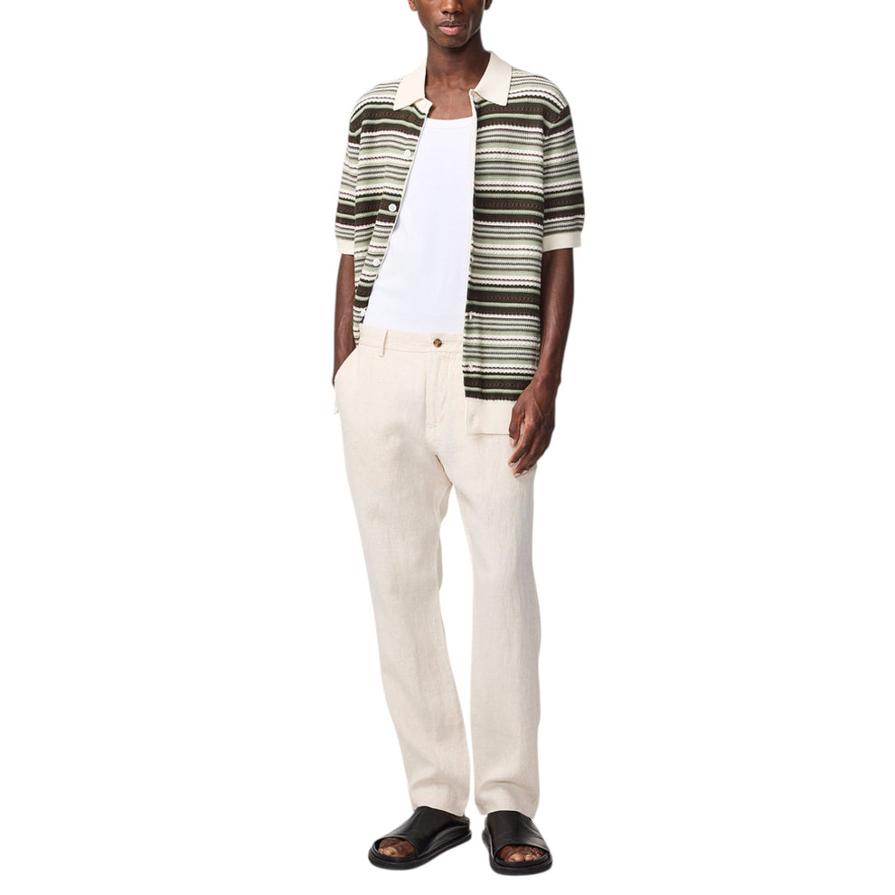 NN07 Nolan Polo Cardigan 6686 Green Stripe