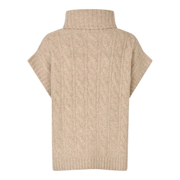 Lollys Laundry W Fresnoll Knit Vest Sl Sand